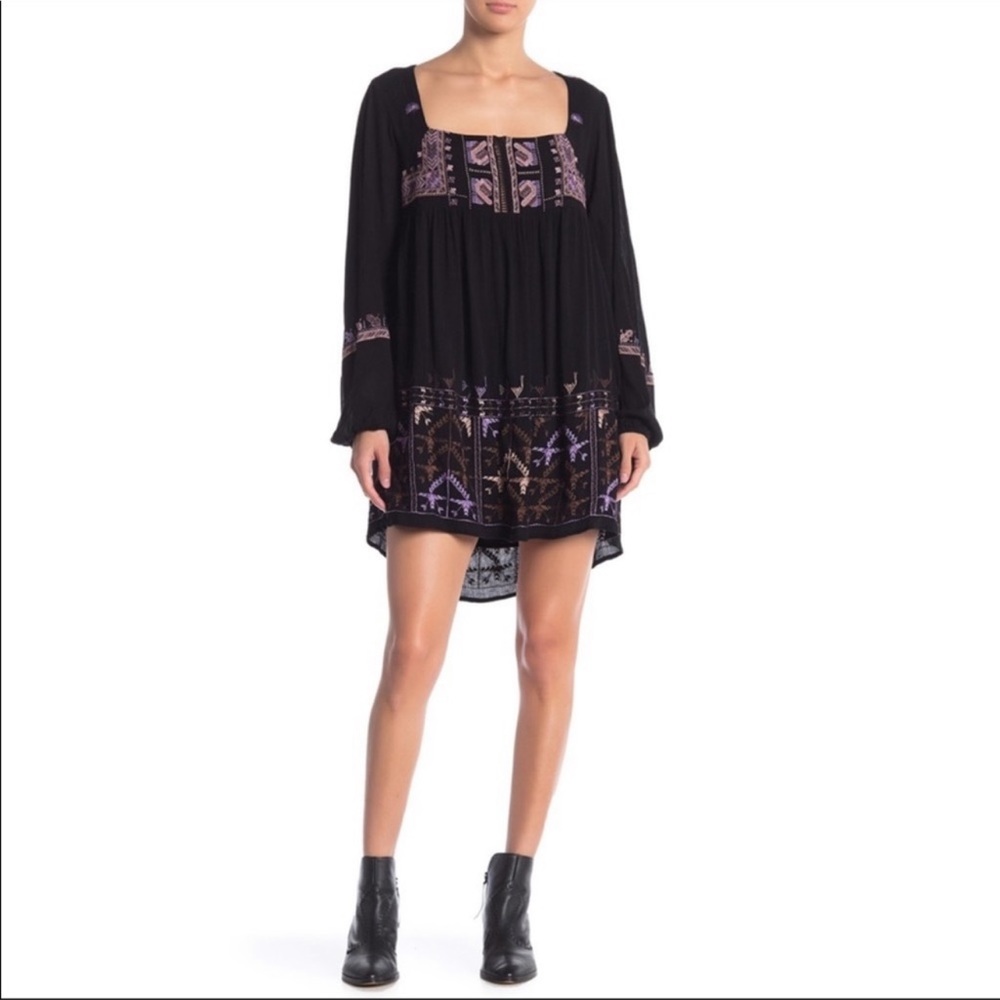 Free People Rhiannon Embroidered Babydoll Dress